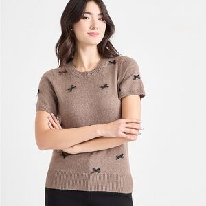 Ricki’s Short Sleeve Sweater with Bows Size S